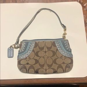 Coach Wristlet brown and blue